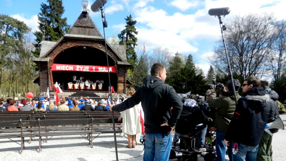 Reżyser realizuje w Ciechocinku swój najnowszy film "Ekscentrycy". Fot. Iwona Muszytowska-Rzeszotek