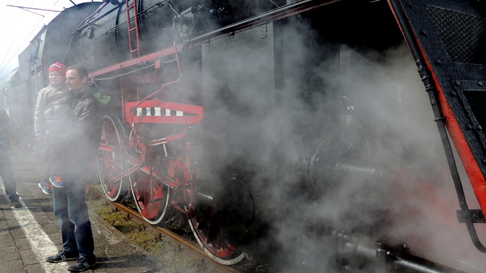 Zabytkowa lokomotywa przyciągnęła wielu fanów kolei i nie tylko. Fot. Adriana Andrzejewska