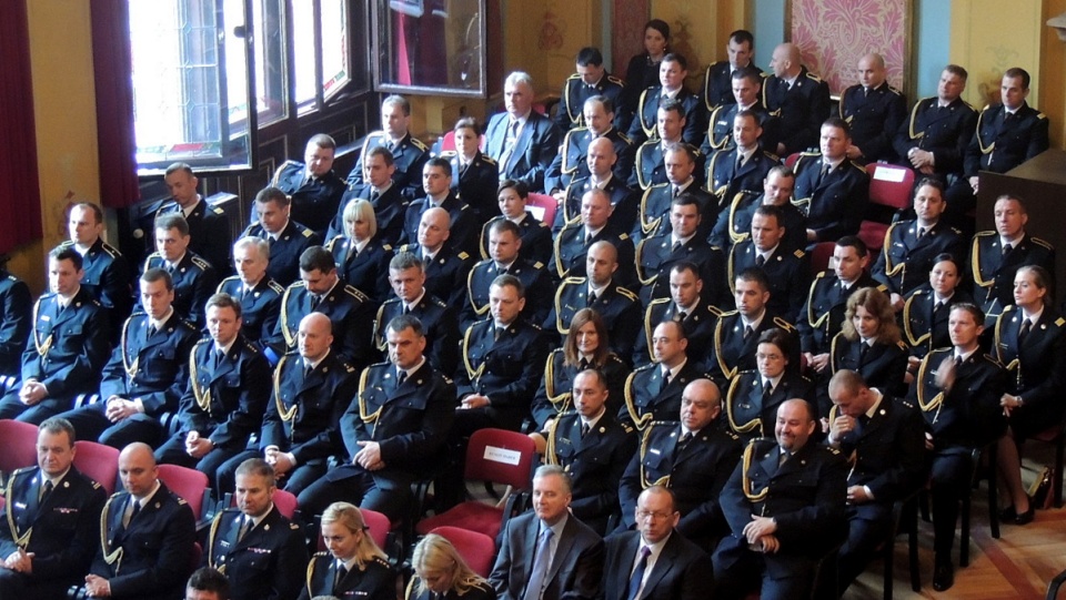 W uroczystej Gali w Dworze Artusa oprócz strażaków uczestniczyli parlamentarzyści, samorządowcy i wojskowi. Fot. Michał Zaręba