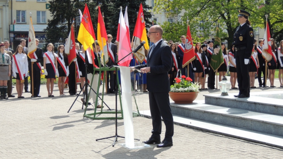 We Włocławku rocznicowe uroczystości odbyły się na Placu Wolności przy pomniku Żołnierza Polskiego. Fot. Marek Ledwosiński