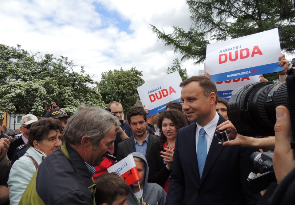 Kandydat PiS na prezydenta RP, Andrzej Duda na spotkaniu z mieszkańcami Radziejowa. Fot. Marek Ledwosiński