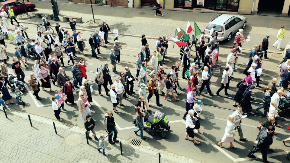 W Bydgoszczy marsz przeszedł m. in. ulicą Gdańską. Fot. Tomasz Kaźmierski