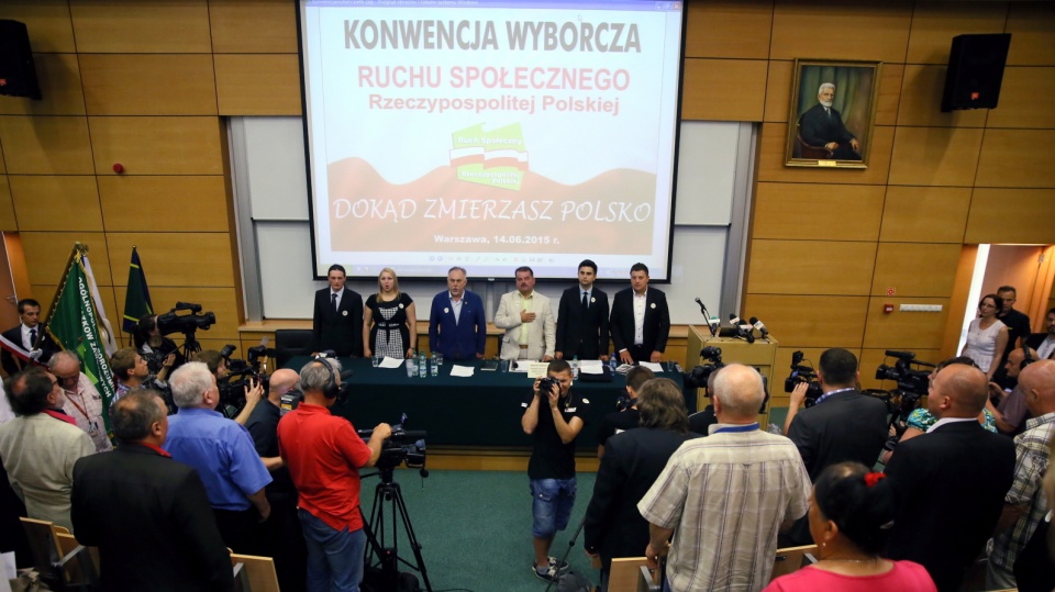 Konwencja wyborcza Ruchu Społecznego Rzeczpospolitej Polskiej w Warszawie. Fot. PAP/Tomasz Gzell
