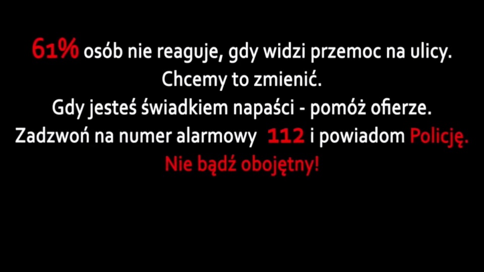 61% osób nie reaguje obserwując na ulicy jakiekolwiek akty przemocy. Fot. mozesztozmienic.pl