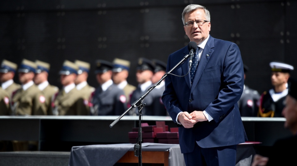 "Najpiękniejszym podziękowaniem dla powstańców jest dziś rozwój naszej Warszawy" - mówił Bronisław Komorowski z okazji 71. rocznicy wybuchu powstania. Fot. PAP/Jacek Turczyk