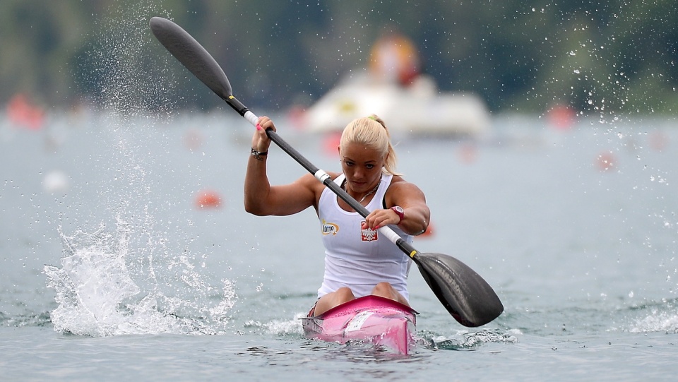 Marta Walczykiewicz wywalczyła srebrny medal w konkurencji K1 200 m w kajakarskich mistrzostwach świata w Mediolanie. Fot. PAP/Bartłomiej Zborowski