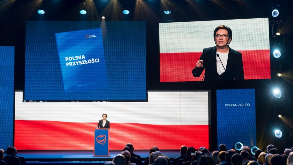 Premier Ewa Kopacz, otwierająca Konwencję Programową Platformy Obywatelskiej w Poznaniu. Fot. PAP/Jakub Kaczmarczyk