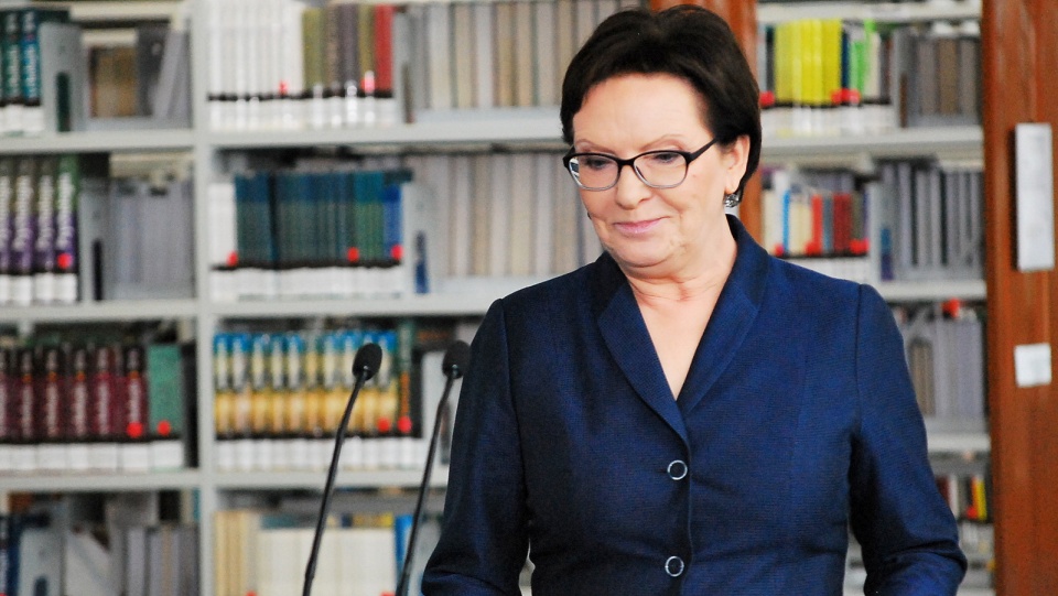 Premier Ewa Kopacz na konferencji prasowej w Bydgoszczy. Fot. Magda Jasińska