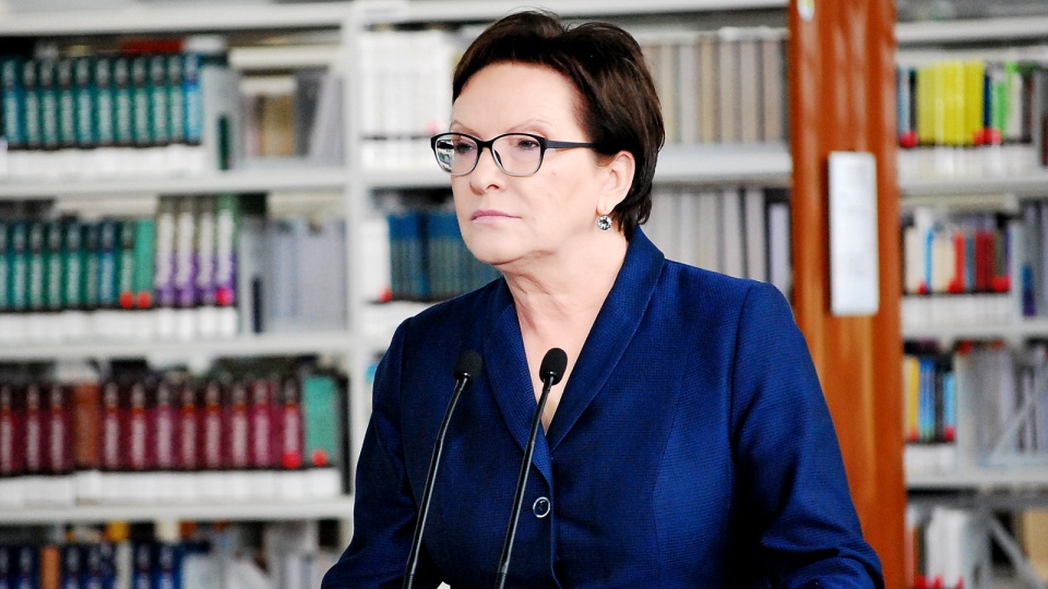 Premier Ewa Kopacz na konferencji prasowej w Bydgoszczy. Fot. Magda Jasińska