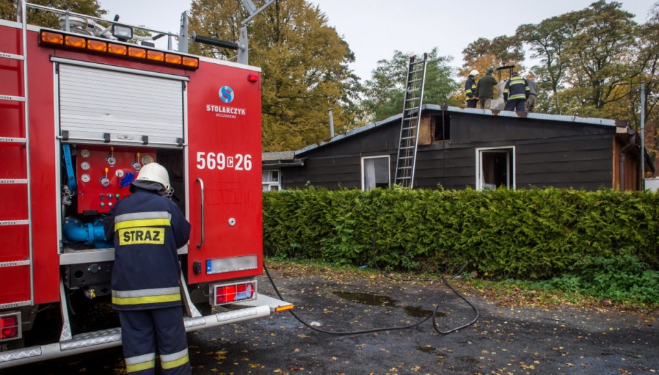 W tym lokalu obwodowej komisji wyborczej nr 3 w Biskupinie, 25 października wybuchł pożar. Fot. PAP/Tytus Żmijewski