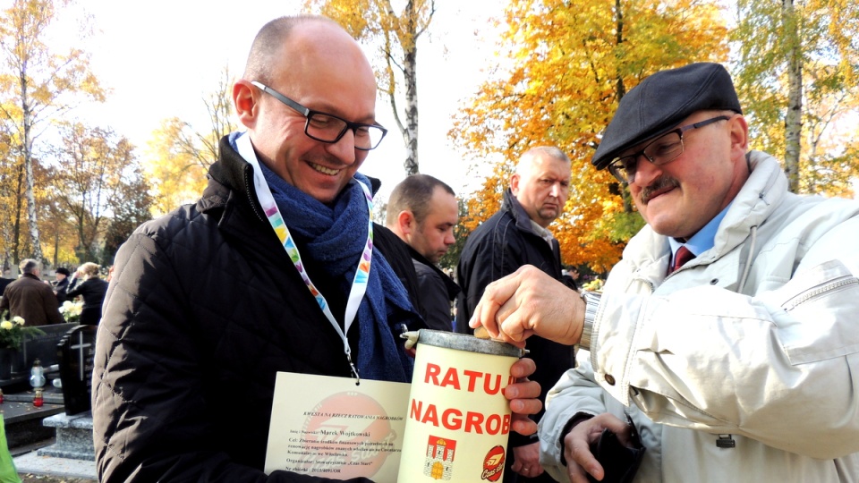 O datki do swojej puszki zabiegał również prezydent Włocławka, Marek Wojtkowski. Fot. Marek Ledwosiński