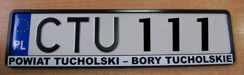 Aby promować miasto i powiat tucholski, wykorzystać można tablice rejestracyjne. Fot. Marcin Doliński