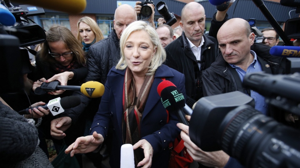 Marine Le Pen przywódczyni eurosceptycznego Frontu Narodowego. PAP/EPA/OLIVIER HOSLET