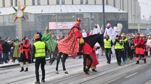 Bydgoski Orszak Trzech Króli wyruszył sprzed kościoła Św. Trójcy i przeszedł na Stary Rynek. Fot. I. Sanger