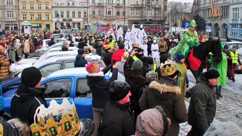 Bydgoski Orszak Trzech Króli wyruszył sprzed kościoła Św. Trójcy i przeszedł na Stary Rynek. Fot. I. Sanger