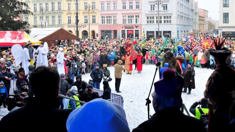 Bydgoski Orszak Trzech Króli wyruszył sprzed kościoła Św. Trójcy i przeszedł na Stary Rynek. Fot. I. Sanger