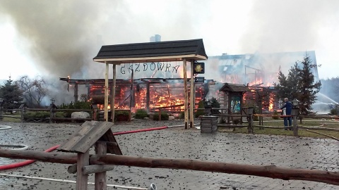 Karczma góralska Gazdówka w Żołędowie koło Bydgoszczy spłonęła doszczętnie. Fot. Hanna Gołata