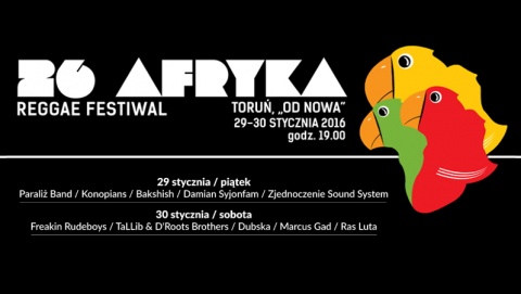 W Toruniu startuje 26.Afryka Reggae Festiwal