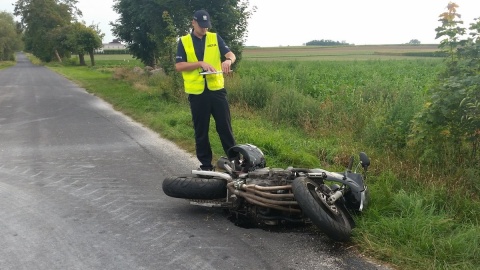 Pijany motocyklista trafił do szpitala