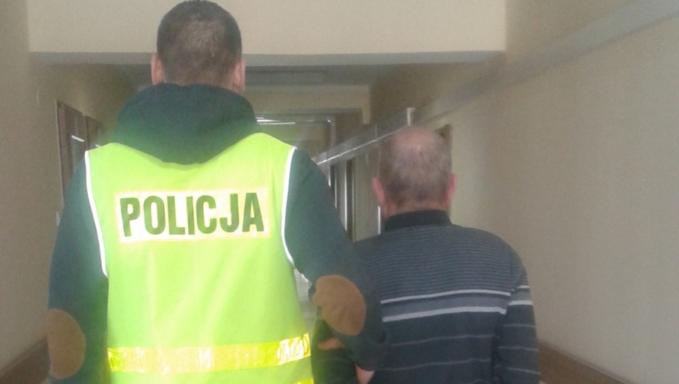 58-latek trafił do policyjnego aresztu. Fot. KMP Włocławek