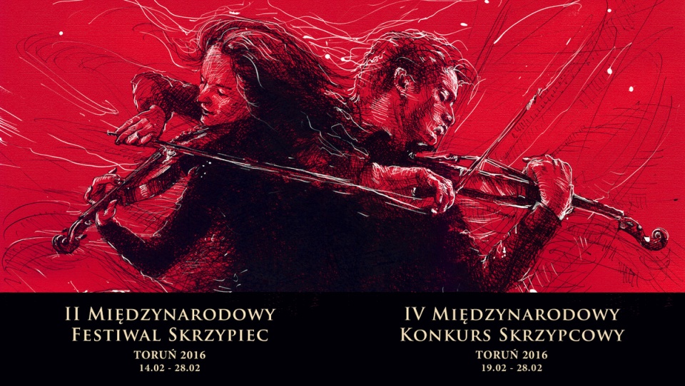 Koncerty, konkurs, warsztaty, projekcje filmowe i spektakl teatralny - wszystko dla sympatyków skrzypiec. Grafika: violintorun.tos.art.pl