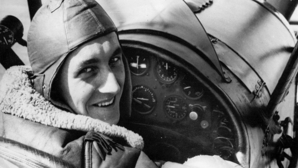 Ryszard Witkowki po pierwszym samodzielnym locie. Fot. ze zbiorów prywatnych