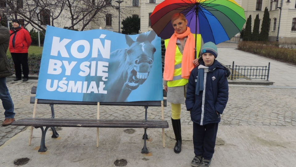 Konna manifestacja na bydgoskim Starym Rynku. Fot. Damian Klich