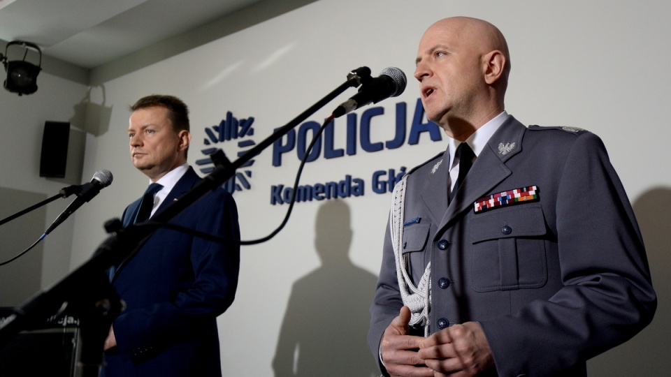 Nowego Komendanta Głównego Policji przedstawił szef MSWiA - Mariusz Błaszczak. Fot. PAP/Bartłomiej Zborowski