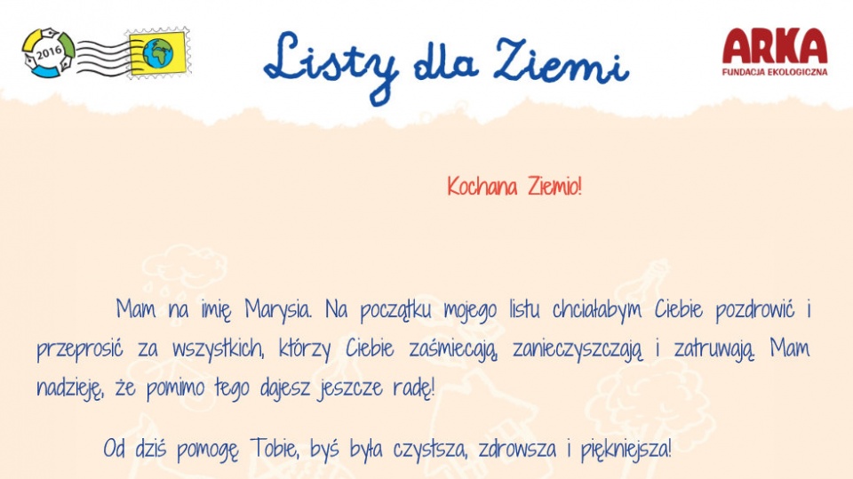 200 uczniów z bydgoskich szkół spotkało się na Wyspie Młyńskiej. Pisali listy dla Ziemi. Fot. listydlaziemi.pl