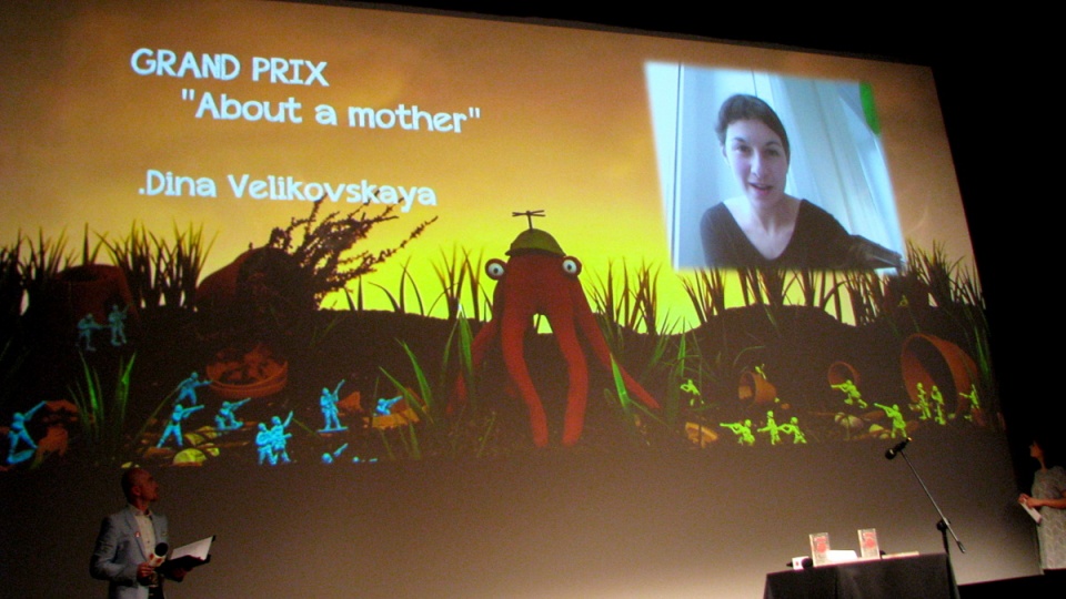 Za animację pt. "About a Mother", Dina Velikovskaya otrzymała Grand Prix - Bydgoską Nagrodę za Najlepszy Film Animowany. Fot. Bogumiła Wresiło