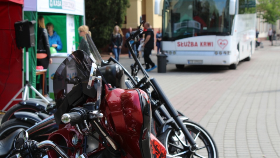 Chełmiński piknik połączony ze zbiórką krwi zorganizował Klub Motocyklowy "Fenix". Fot. Marcin Doliński