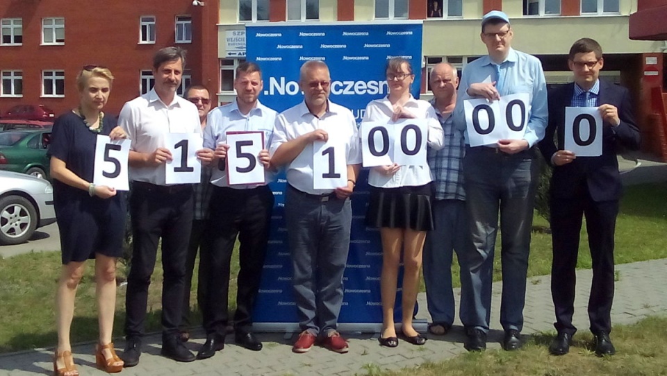 Konferencja prasowa .Nowoczesnej odbyła się przed grudziądzkim szpitalem. Fot. Marcin Doliński