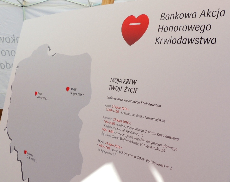 To już drugi etap Bankowej Akcji Honorowego Krwiodawstwa. Fot. Błażej Nagiecki