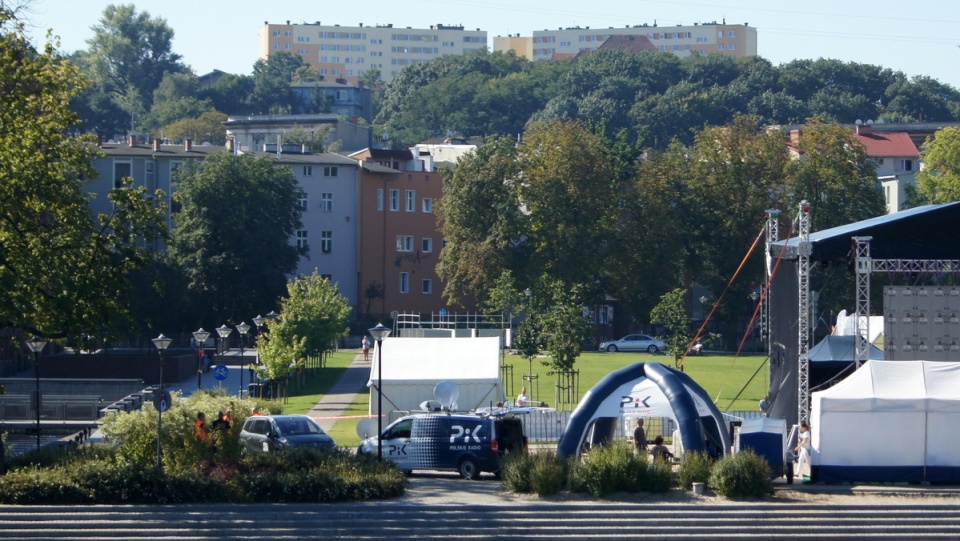 Od rana ekipa PR PiK towarzyszy przygotowaniom do festiwalowej imprezy na Wyspie Młyńskiej.Fot. Henryk Żyłkowski