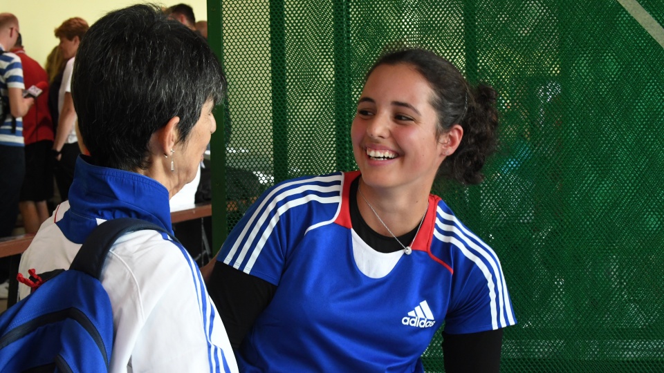 Francuzka Mathilde Lamolle cieszy się ze zdobycia złotego medalu. Fot. Andrzej Obiała