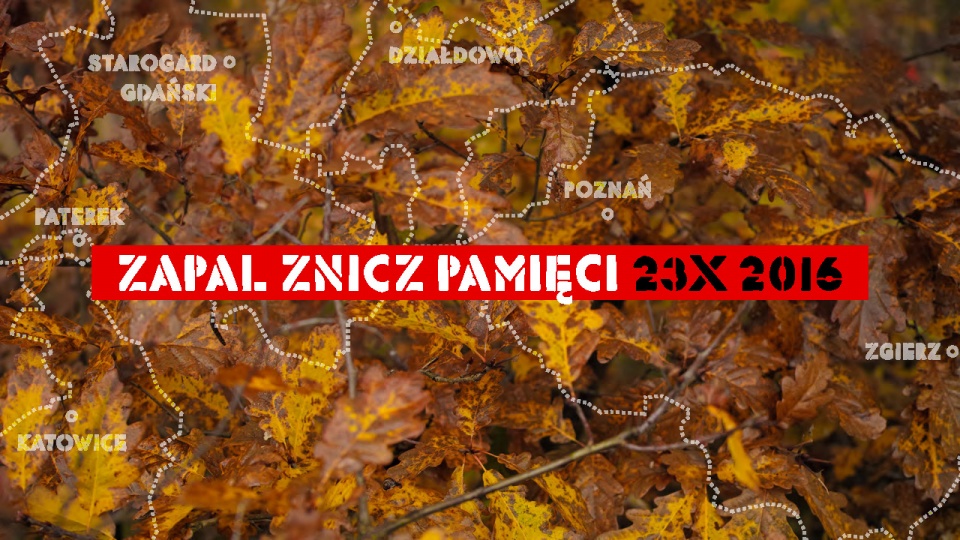 W niedzielę 23 października w południe w miejscach, gdzie ginęli Polacy, zapłonęły znicze. Grafika: ipn.gov.pl