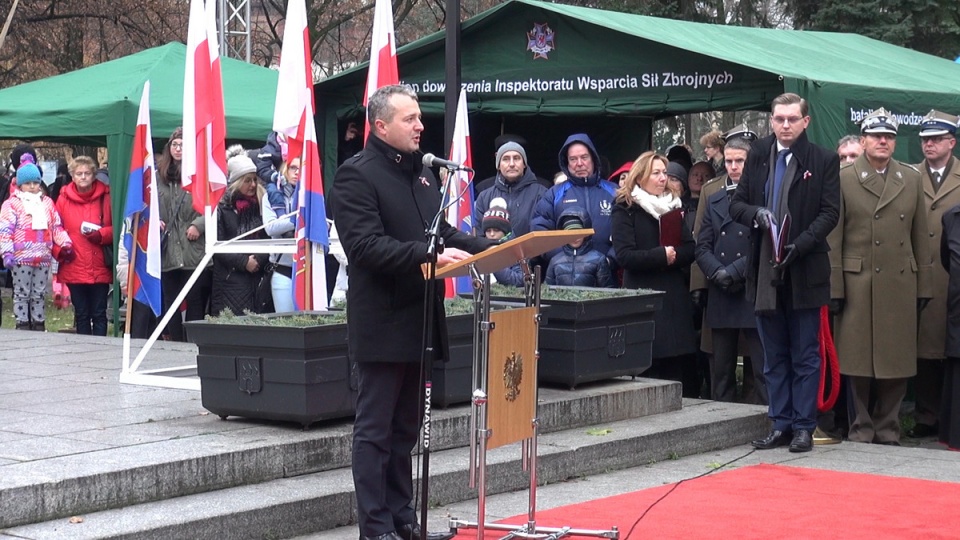 Uroczystości na placu Wolności w Bydgoszczy. Fot. Janusz Wiertel