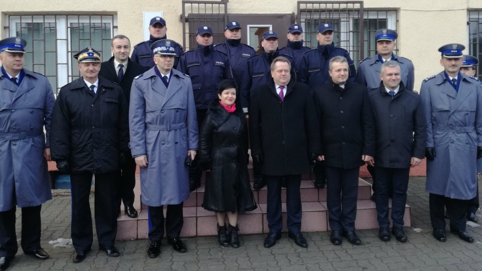 W uroczystym reaktywowaniu placówki w Lubieniu wziął udział wiceminister spraw wewnętrznych Jarosław Zieliński. Fot. UW w Bydgoszczy