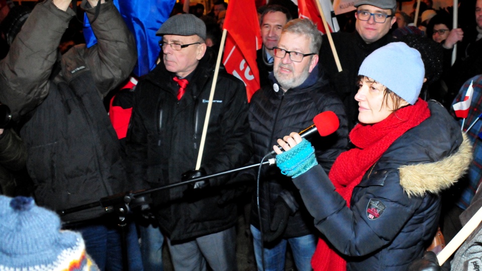 Manifestacja przed biurem PiS w Bydgoszczy. Fot. Ireneusz Sanger