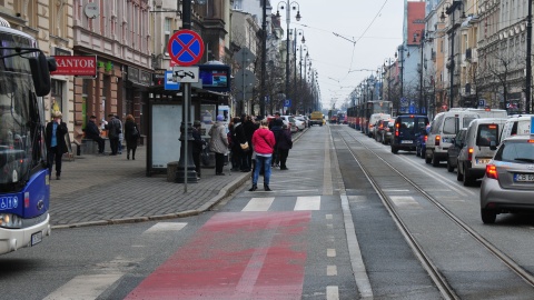 Kolizja na skrzyżowaniu Gdańskiej i Mickiewicza w Bydgoszczy