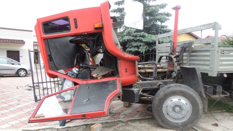 Niecodzienny wypadek drogowy we Włocławku [zdjęcia]