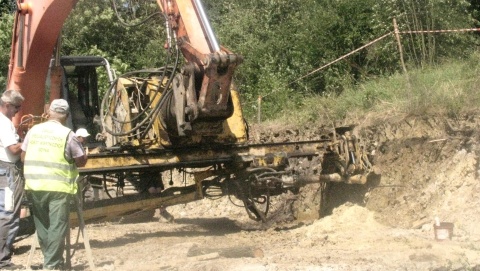 Wzmacnianie skarpy w Dobrzyniu nad Wisłą