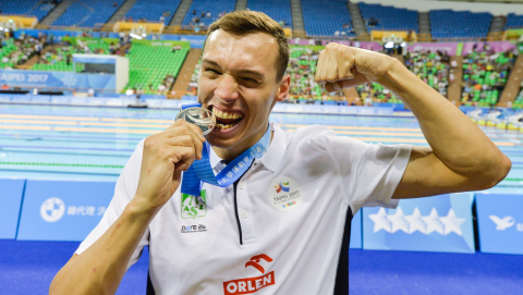 Uniwersjada 2017 - srebrny medal Majchrzaka w pływaniu