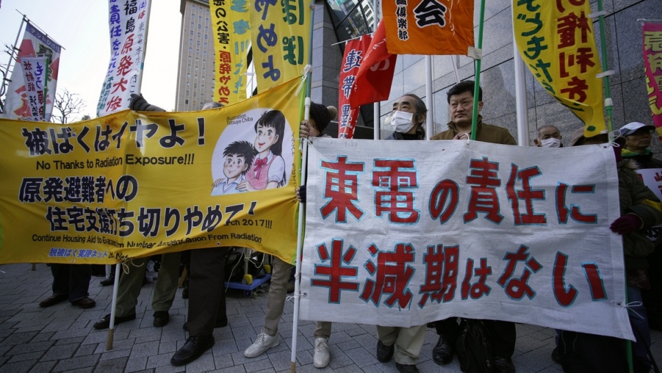 Protest w Tokio przeciwko pozyskiwaniui energi z elektrowni atomowych. Fot. PAP/EPA/FRANCK ROBICHON