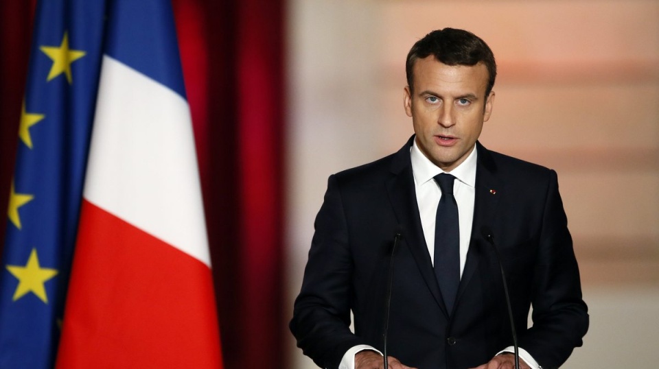 Emmanuel Macron zapowiedział m.in. starania o pojednanie społeczeństwa oraz odbudowanie pozycji kraju na świecie. Fot. PAP/EPA/Francois Mori/Pool