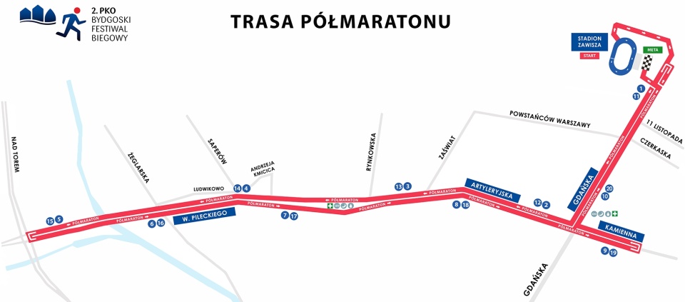 Trasa 2. PKO Bydgoskiego Festiwalu Biegowego