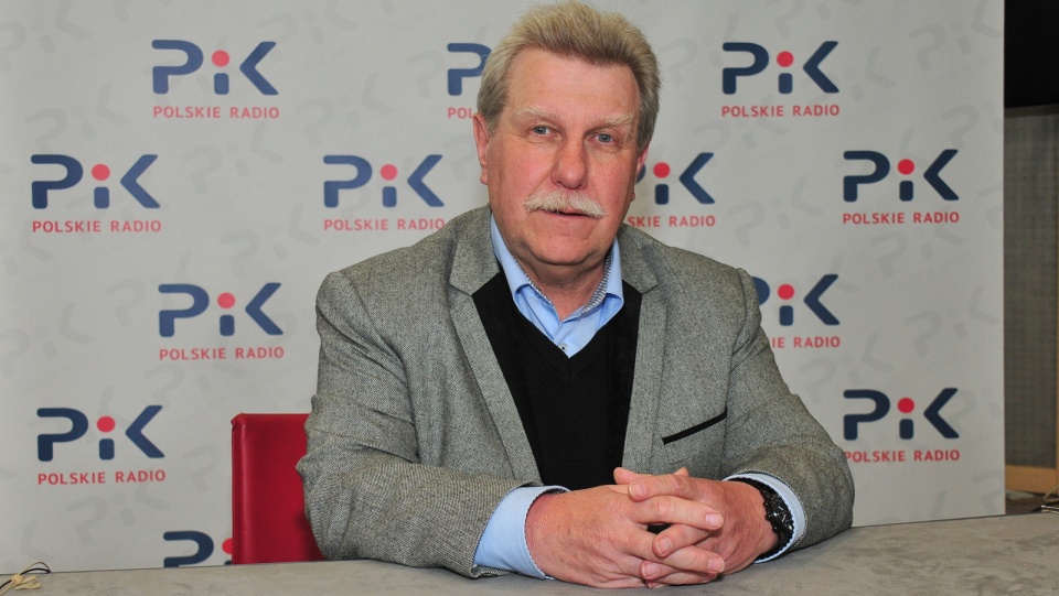 Senator Andrzej Kobiak w studiu Polskiego Radia PiK. Fot. Archiwum