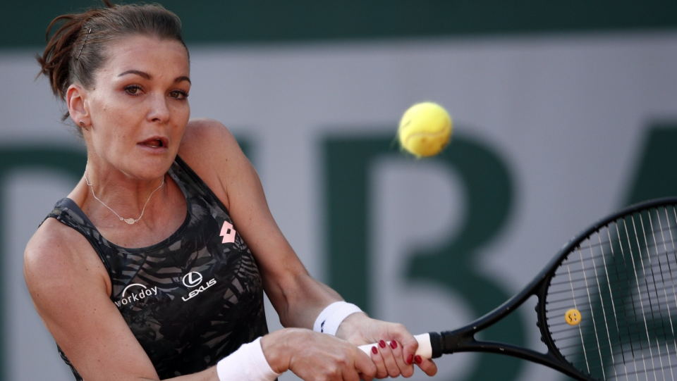 Na zdjęciu Agnieszka Radwańska podczas meczu 1. rundy French Open 2017. Fot. PAP/EPA/YOAN VALAT