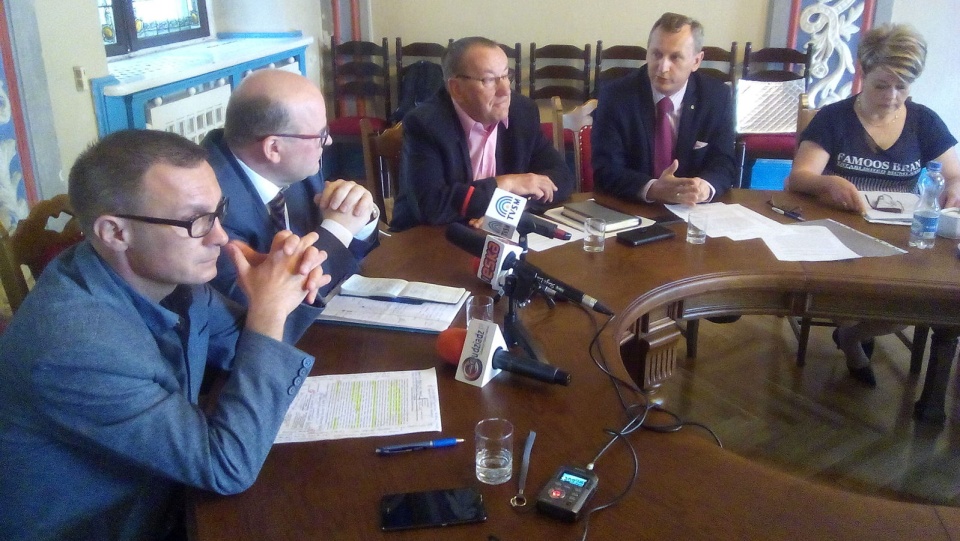 Wspólna konferencja radnych opozycji w Grudziądzu. Fot. Marcin Doliński