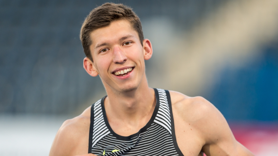 Na zdjęciu płotkarz Damian Czykier, który podczas Bydgoszcz Cup w świetnym stylu wygrał bieg na 110 m ppł. Fot. PAP/Tytus Żmijewski